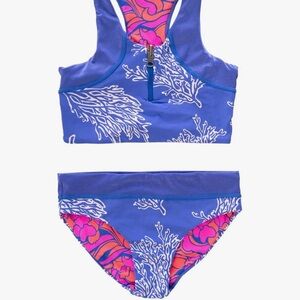 Maaji Kids Reversible Swim Set - Blue and Pink Coral Design. NWOT. Size 10.